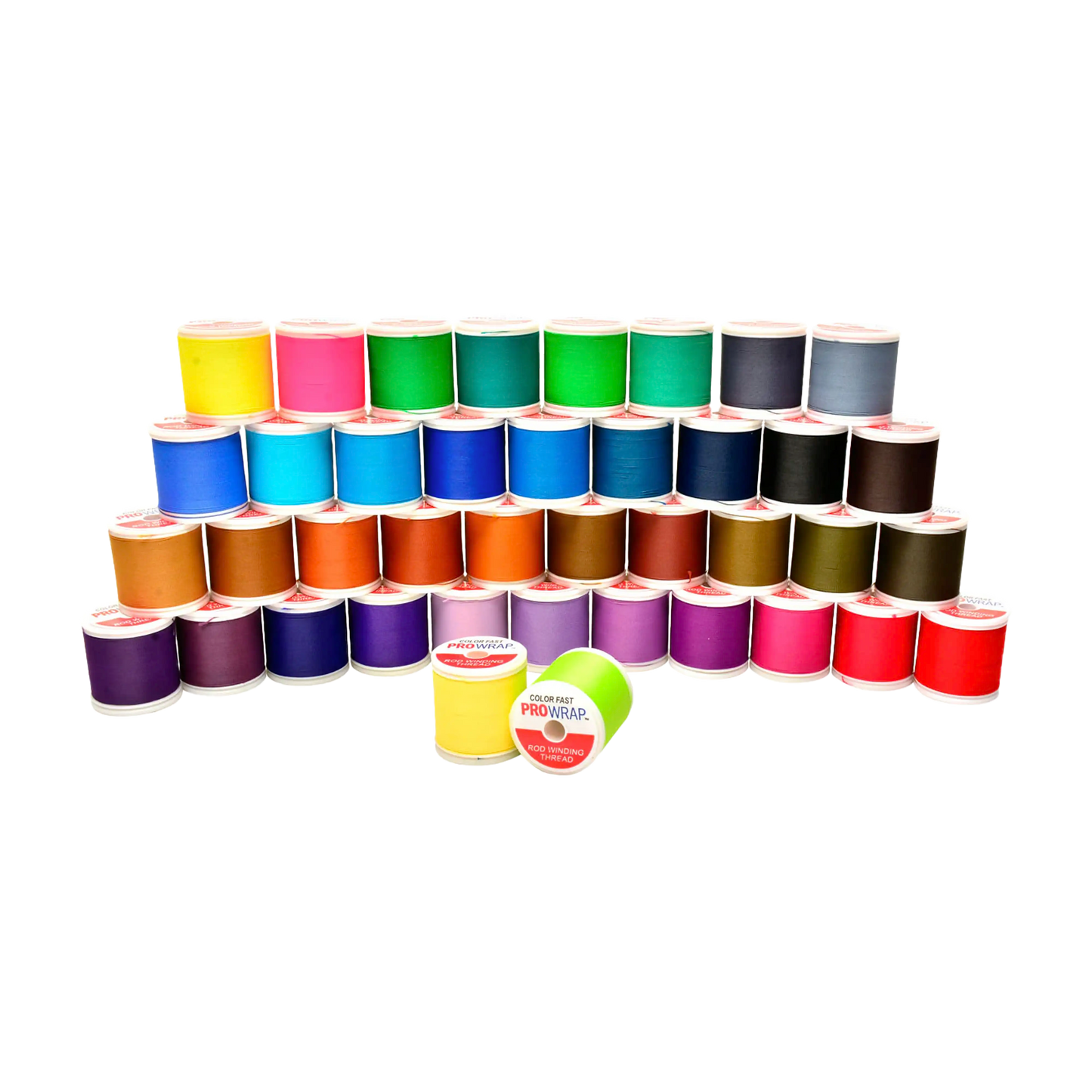 ProWrap 40-Spool Thread Assortment Kit – Nylon & ColorFast (100 Yards Each)