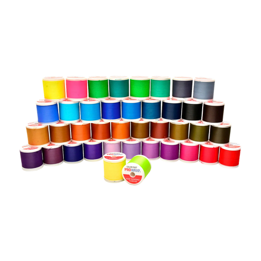 ProWrap 40-Spool Thread Assortment Kit – Nylon & ColorFast (100 Yards Each)